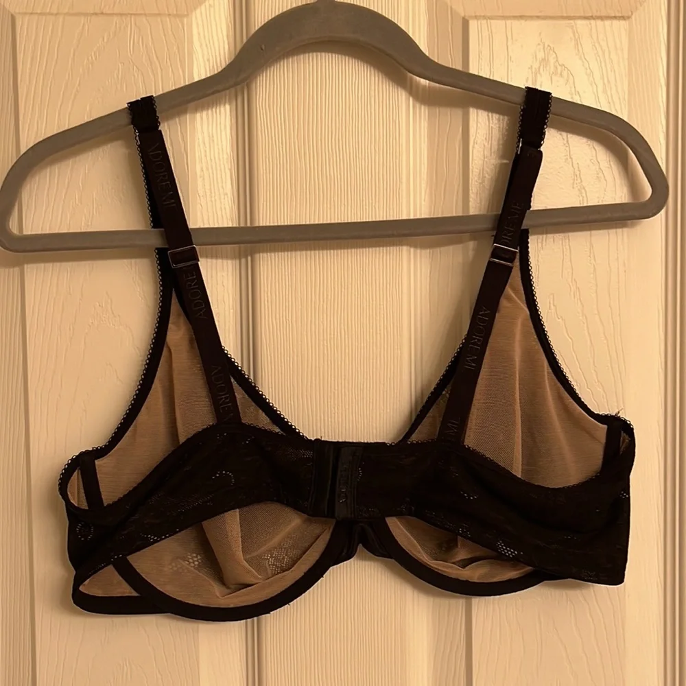 Adore Me Black Celestine Unlined Plus Sexy Lace Underwire Bra Size 40DD